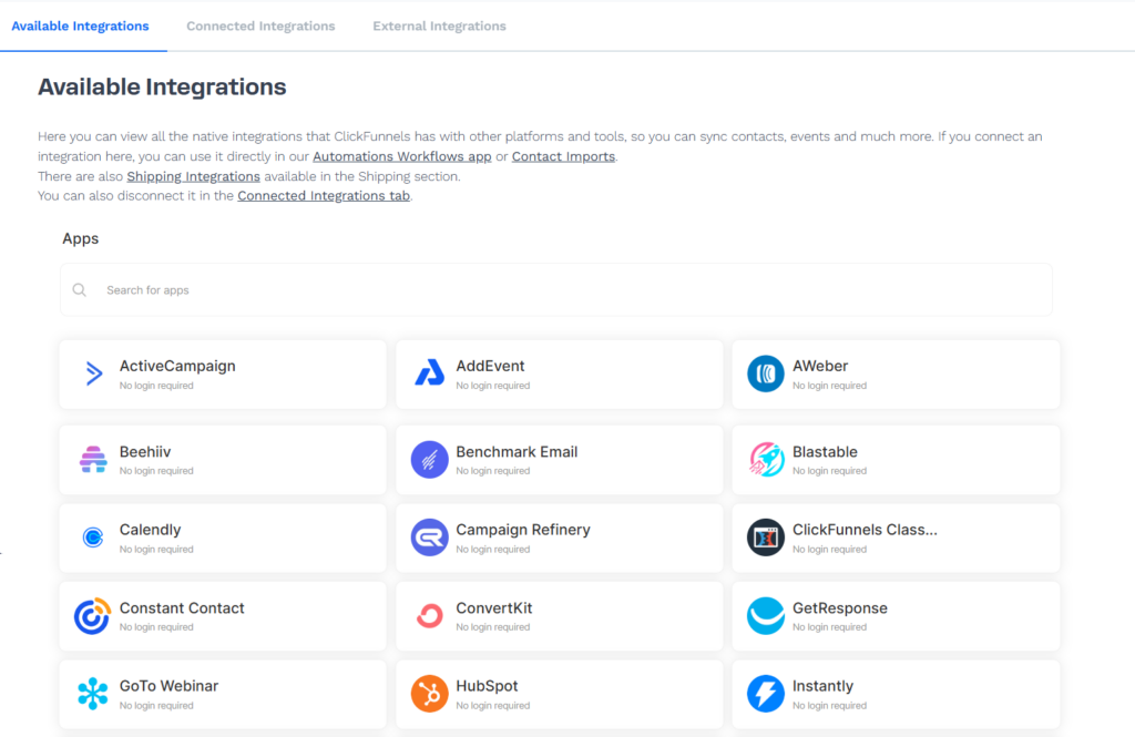 Clickfunnels Integrations Automation